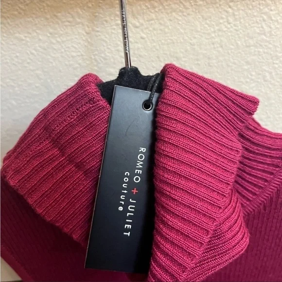 NEW! ROMEO & JULIET COUTURE Berry Colored Women’s SM Ribbed Sleeveless Bodycon - Picture 7 of 11